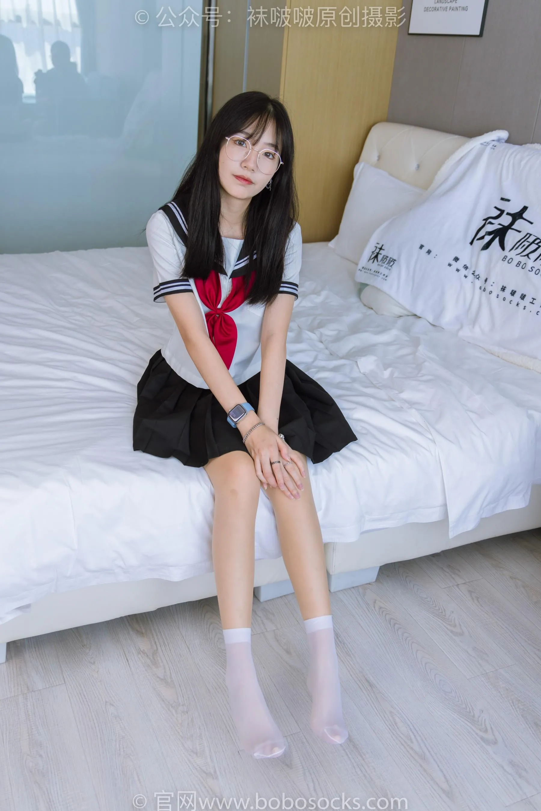 [BoBoSocks袜啵啵]NO.197 小甜豆-皮鞋、短白丝、肉丝、jk制服 [87P]插图5